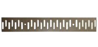 Решетка для лотка ЛВК М Light 200 оцинкованная щелевая шахматная 